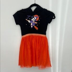 Kids Disney Minnie Halloween Witch Costume Dress - Black and Orange